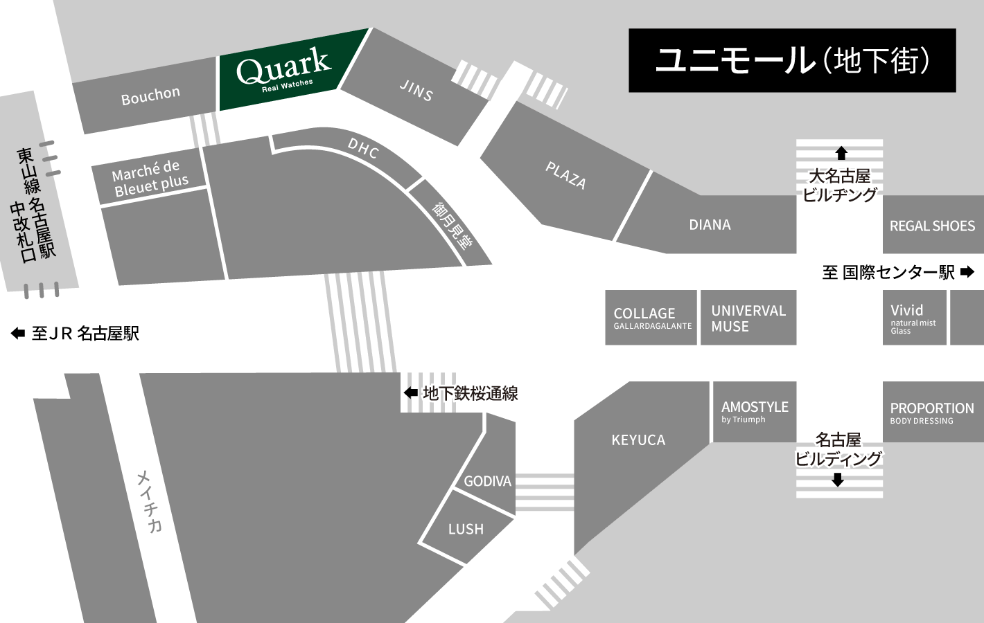 QUARK Nagoyaeki map