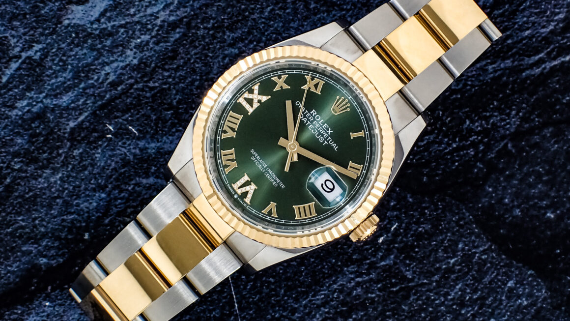 【ダイヤ×ローマ】オリーブグリーンの深み　Ref.126233