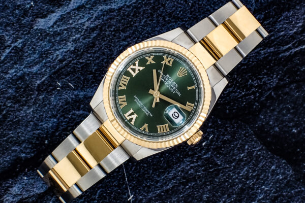 【ダイヤ×ローマ】オリーブグリーンの深み　Ref.126233