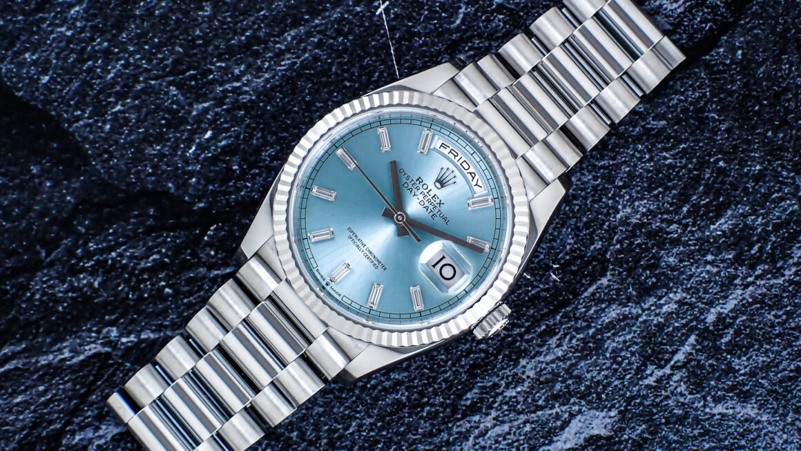 【DAY-DATE】嫌味なく着けられるアイスブルー　Ref.128236A